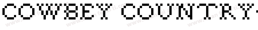 COWBEY COUNTRY字体转换
